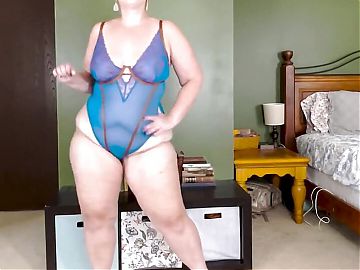 Striptease: Tribute to the Piano Man Gorgeous BBW Dances and Strips Naked Jiggling as She Counts You Down to Cum